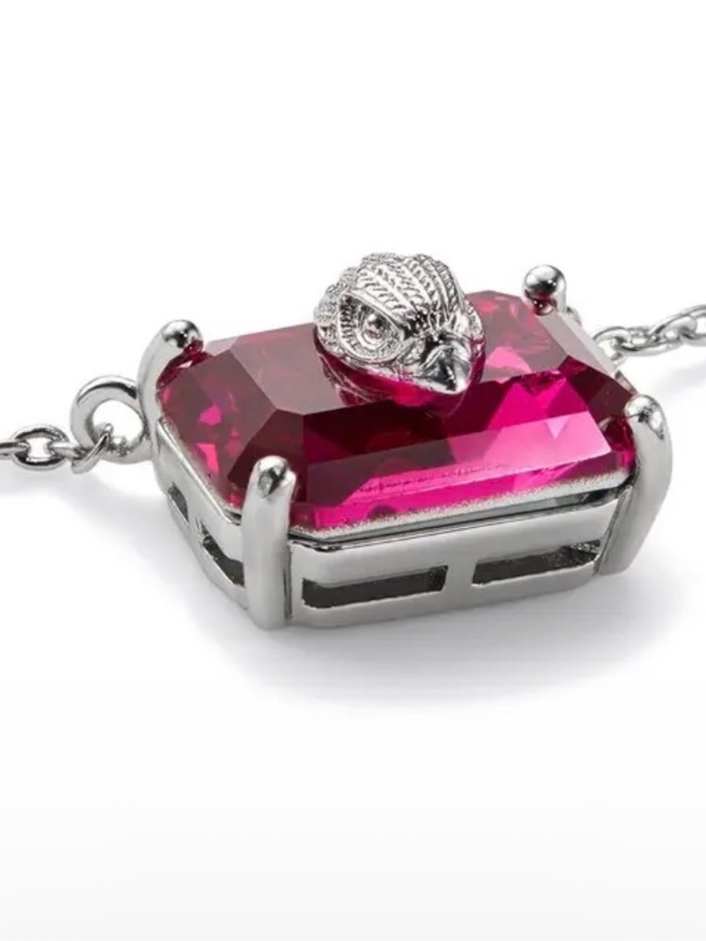 Kurt Geiger Signature Eagle Gem Pendant Necklace - Emerald Cut